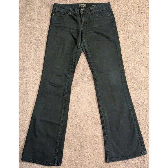 7 for all Mankind Bootcut Black Denim Jeans Women's 30 - Picture 2 of 6